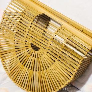 Large Handmade Arc Bamboo Handbag